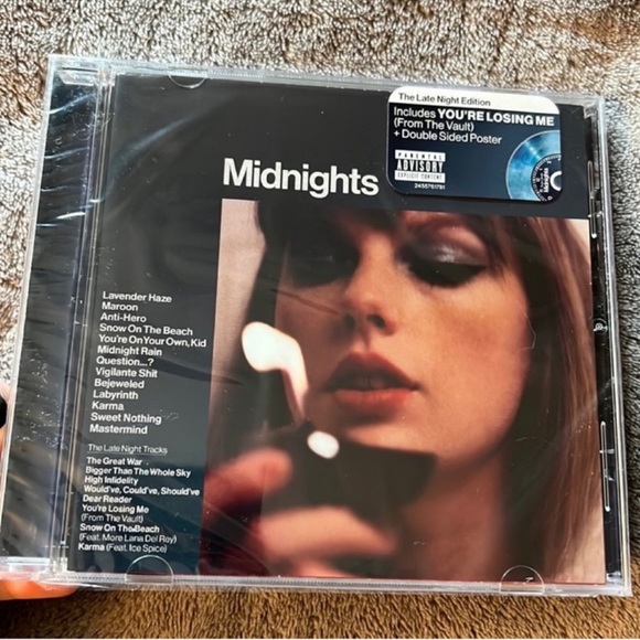 Midnights The Late Night Edition Taylor Swift Eras Tour Exclusive CD Poster - Picture 2 of 5
